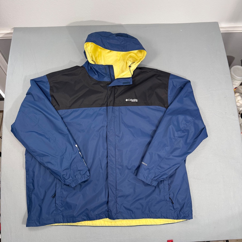 Columbia PFG Windbreaker Jacket Mens 4X Blue Excellent